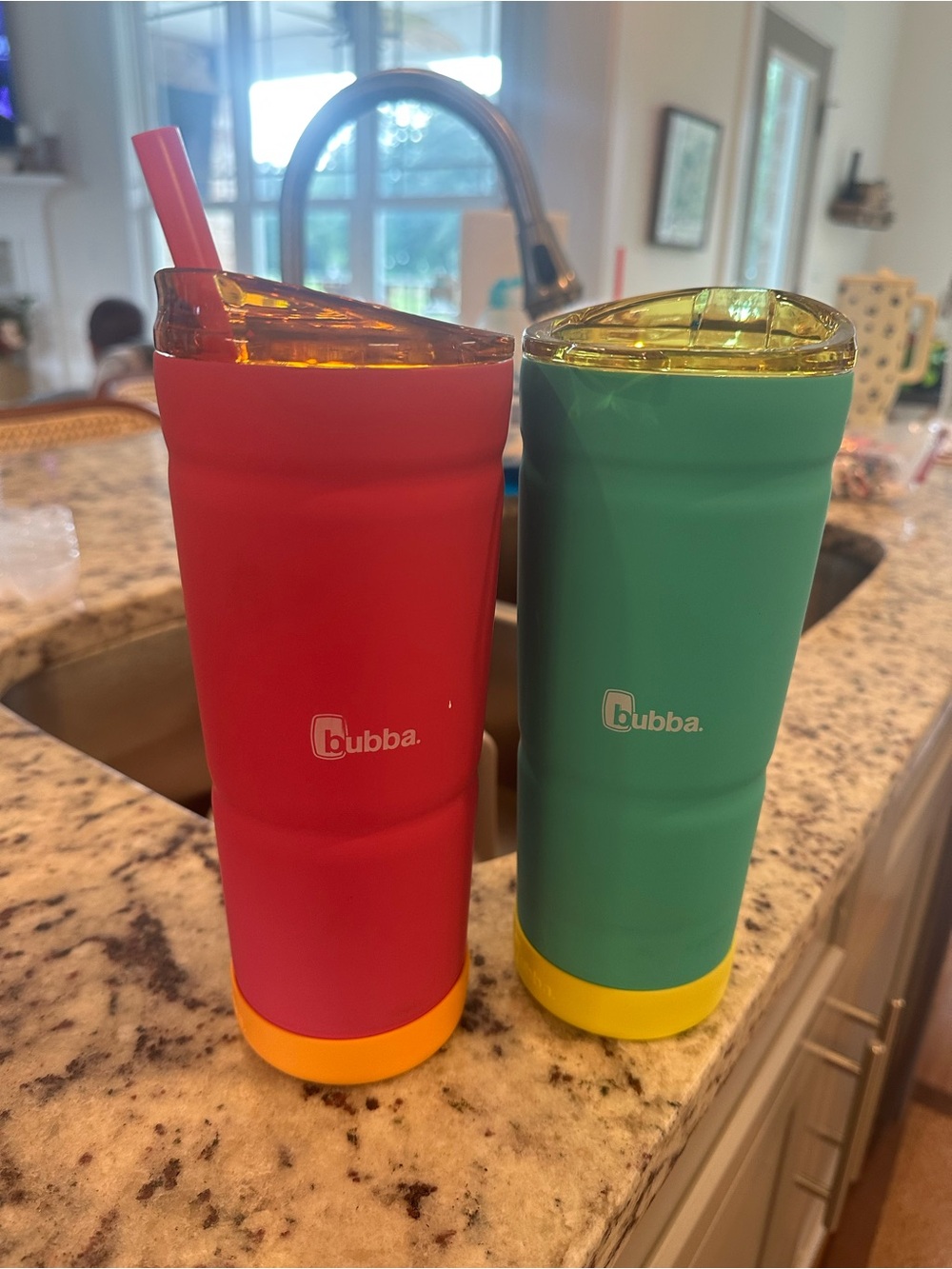 Bubba Insulated Tumbler – Red and Teal with Yellow Accents